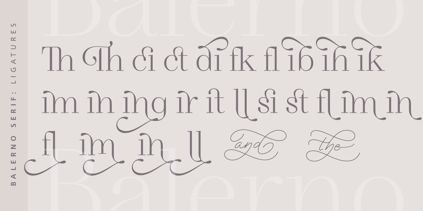 Ejemplo de fuente Balerno Serif #3